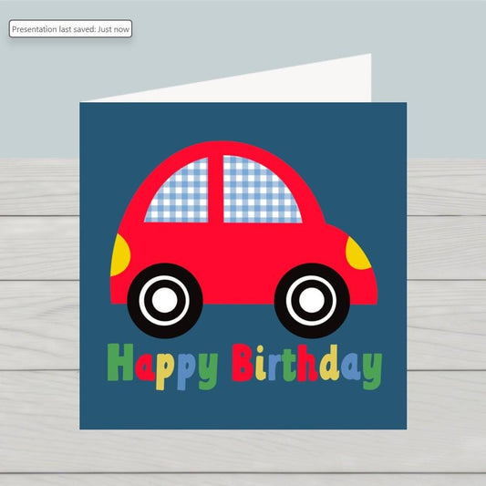 Happy Birthday card toy car, Childrens Birthday card, Birthday card boy, Birthday Card toddler, Birthday card nephew, Birthday card grandson
