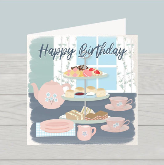 Afternoon tea Happy Birthday card