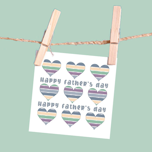 Fathers day card: hearts
