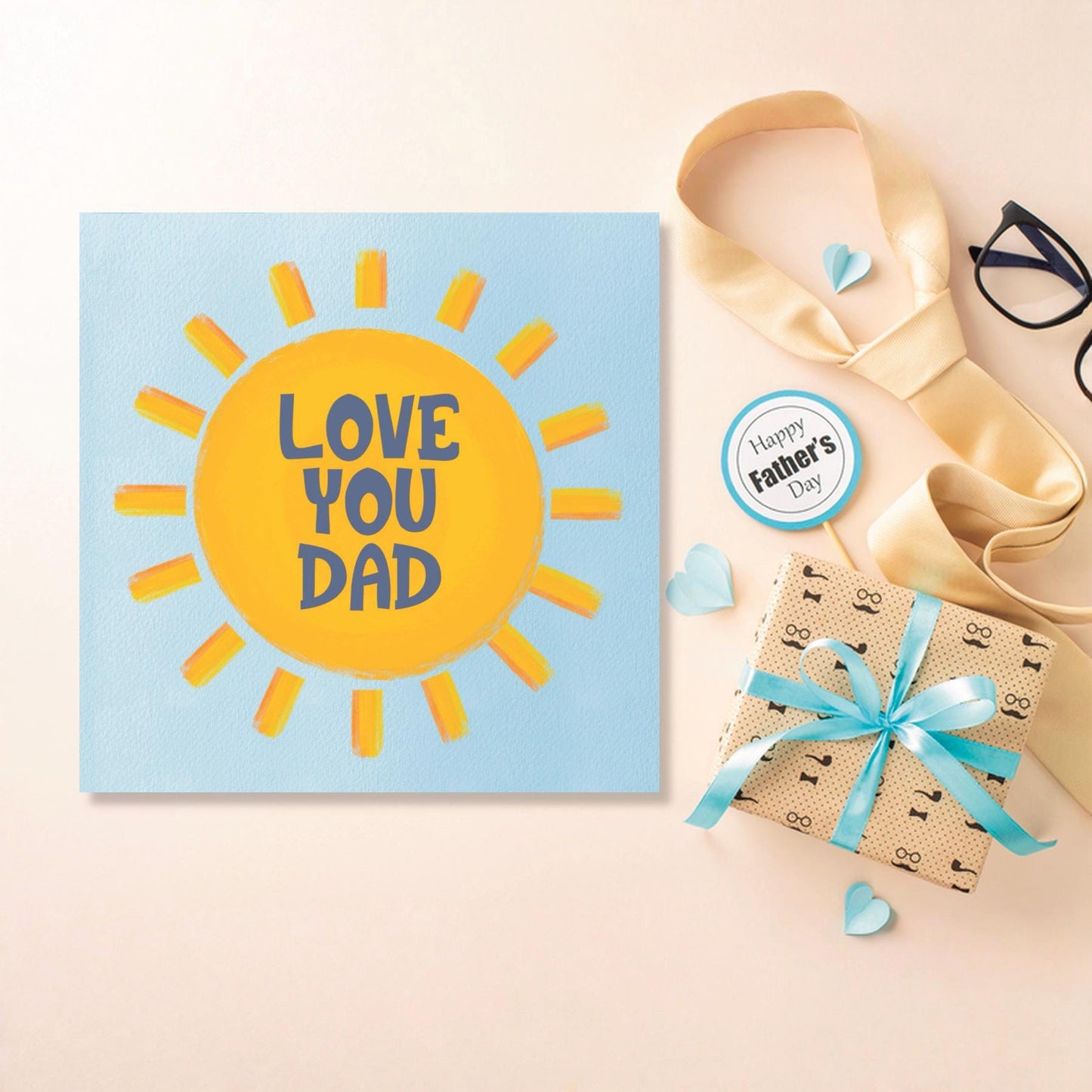 Sunshine Father's Day Card: 'Love You Dad' Design