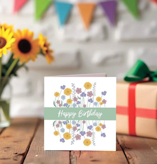 Wildflowers birthday card