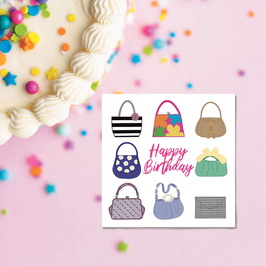 Handbags happy birthday card