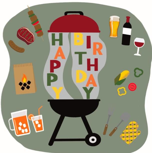 BBQ Birthday Card: Summer Barbecue, For Dad, Grandad