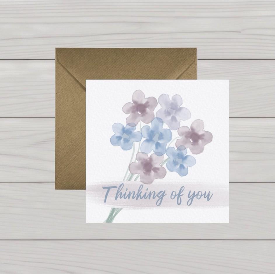 Watercolour Sympathy Card: Pastel Floral Bereavement Card