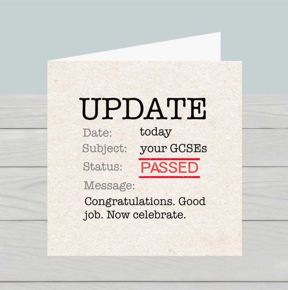 GCSE Congratulations Card: Classic Exam Results Card