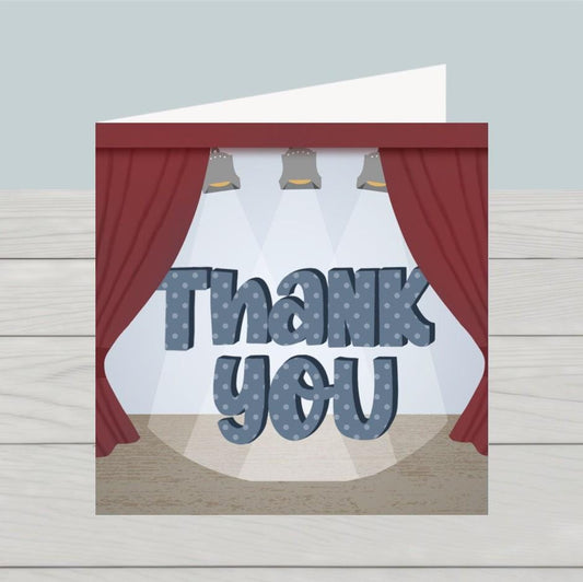 Theatre Stage Thank You Card: Classic Design, Blank Inside