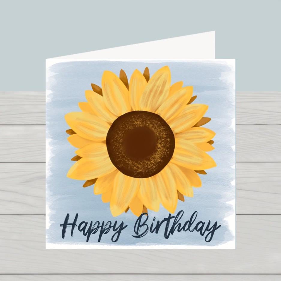 Sunflower Happy birthday card