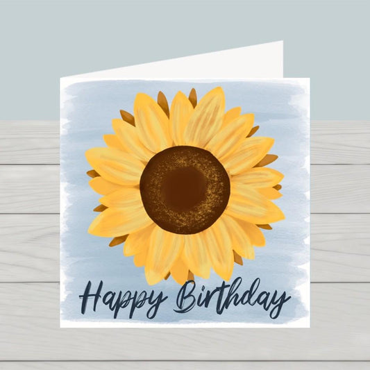 Sunflower Happy birthday card