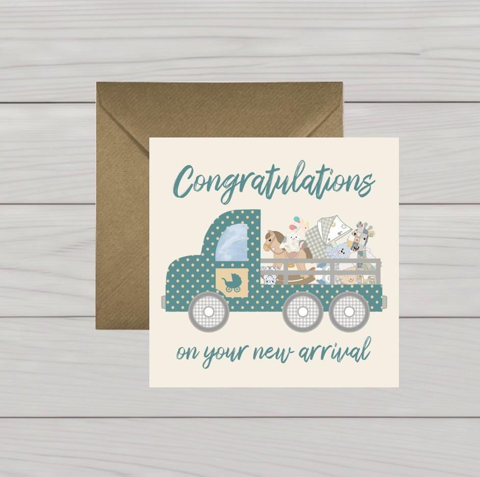 New baby card truck of toys
