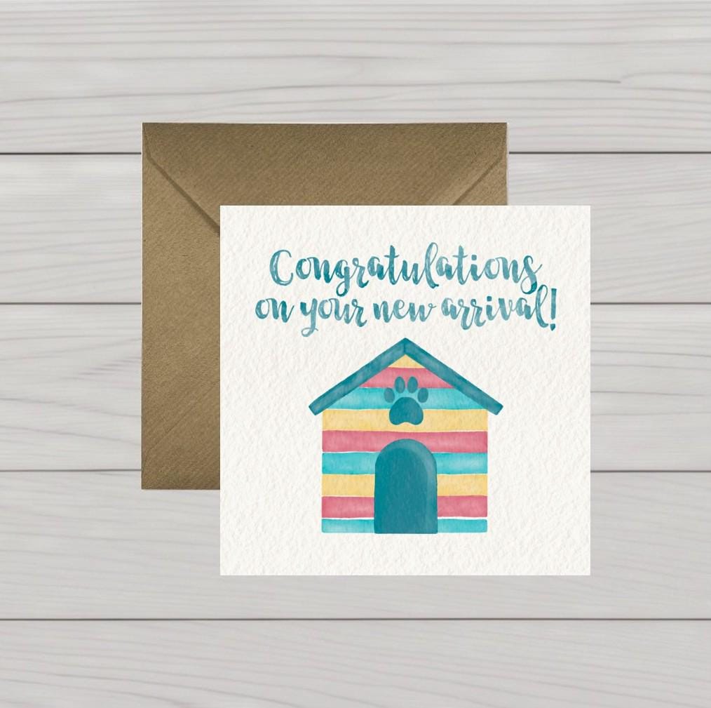 New arrival card doghouse