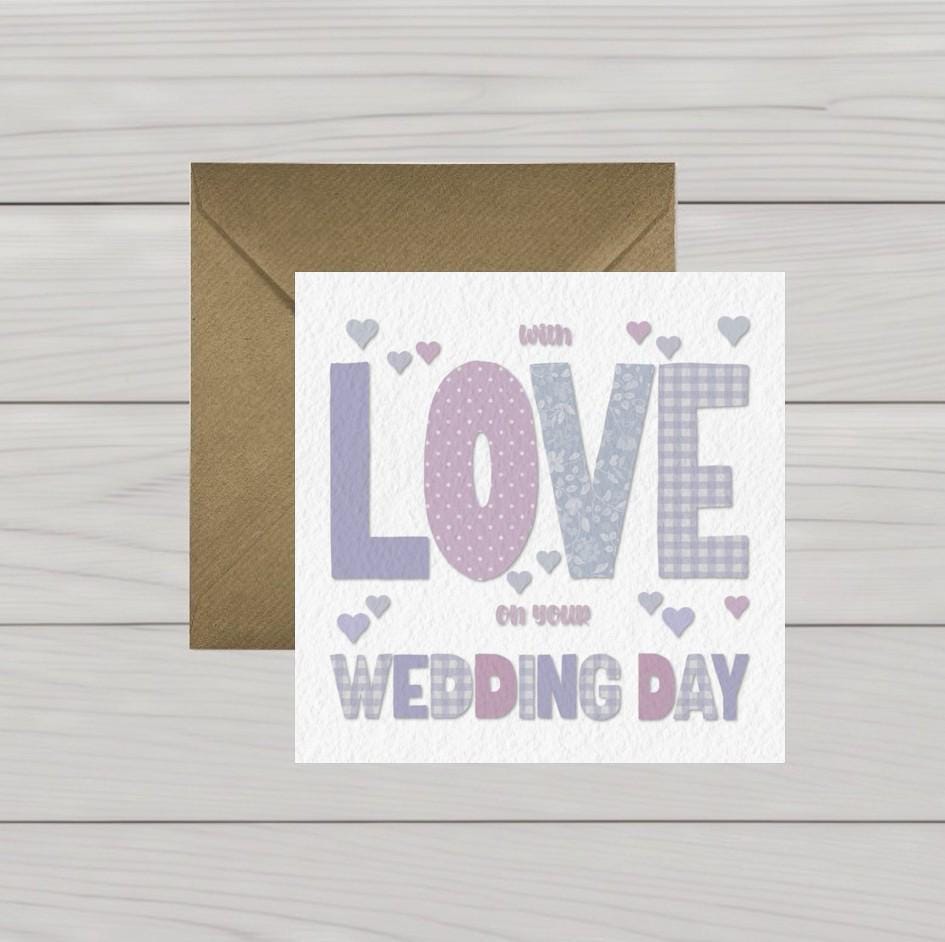 Love on Your Wedding Day Card: classic design