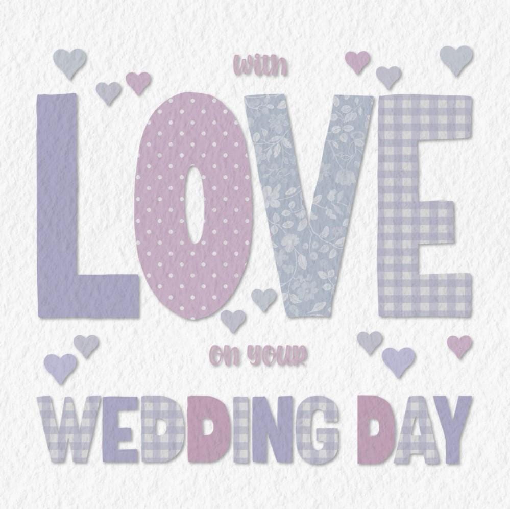 Love on Your Wedding Day Card: classic design
