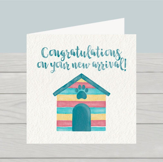 New arrival card doghouse