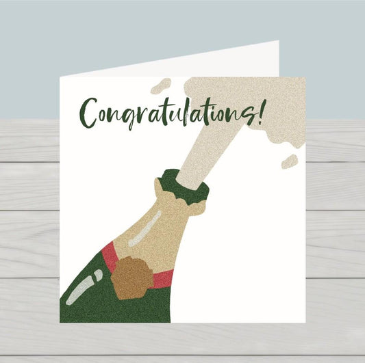 Congratulations Card: Champagne Fizz Design - New Job, New Home