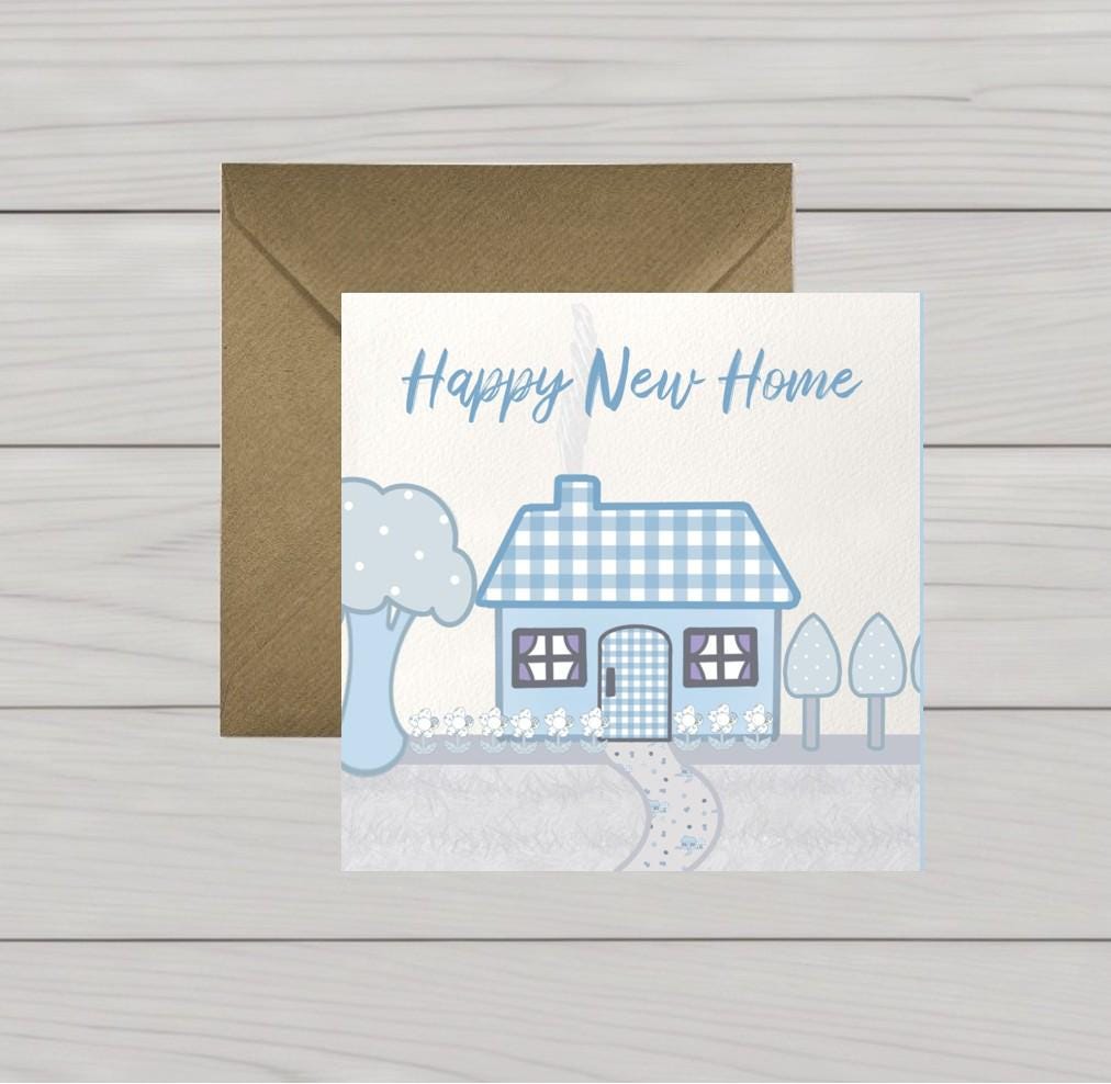Happy New Home Card for housewarming or moving in