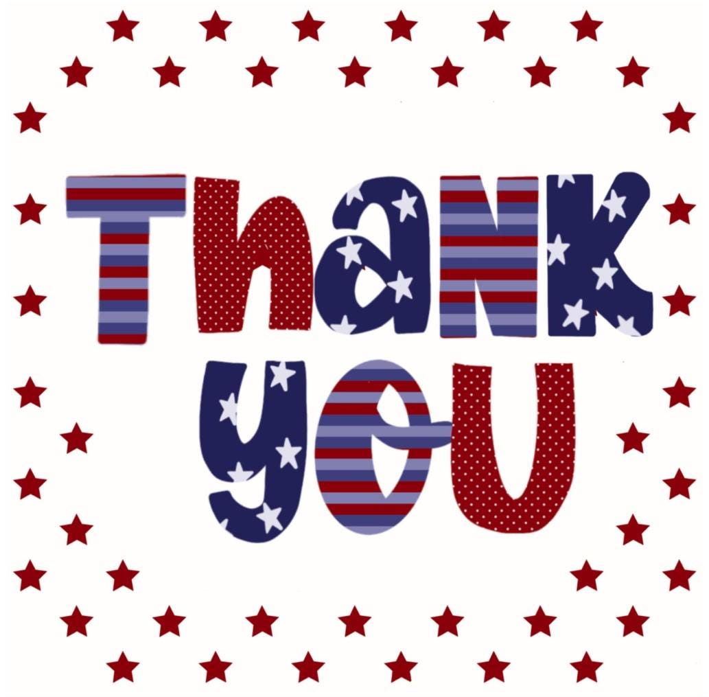 Thank You card stars