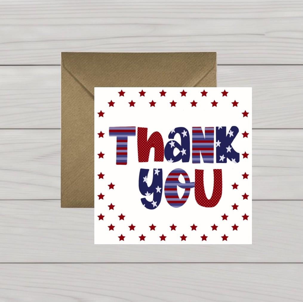Thank You card stars