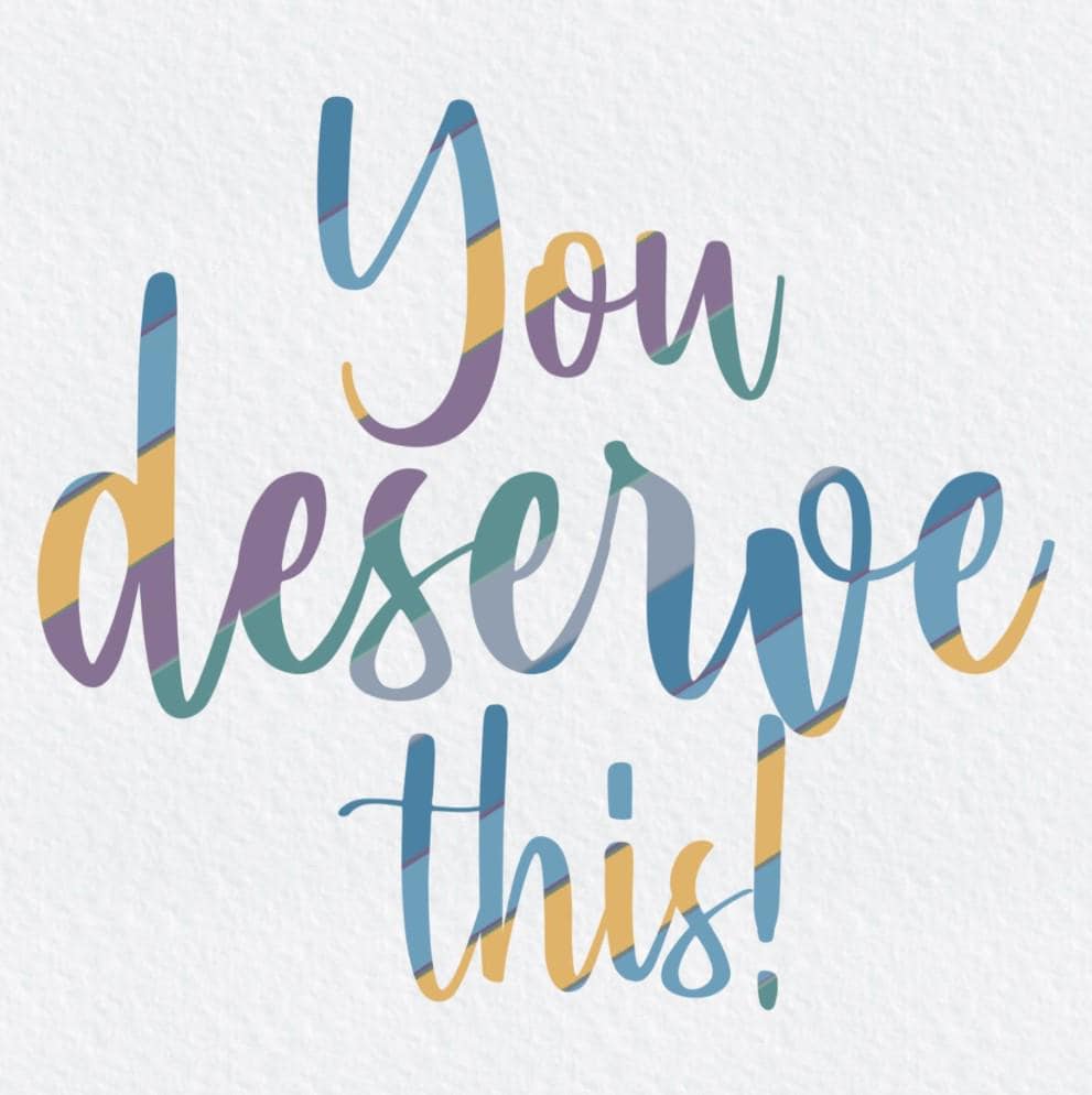 Congratulations card You Deserve This!