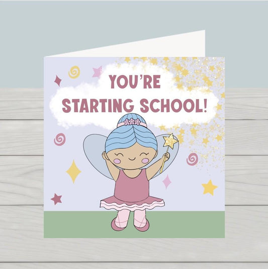 Magical First Day of School Card for children starting primary school