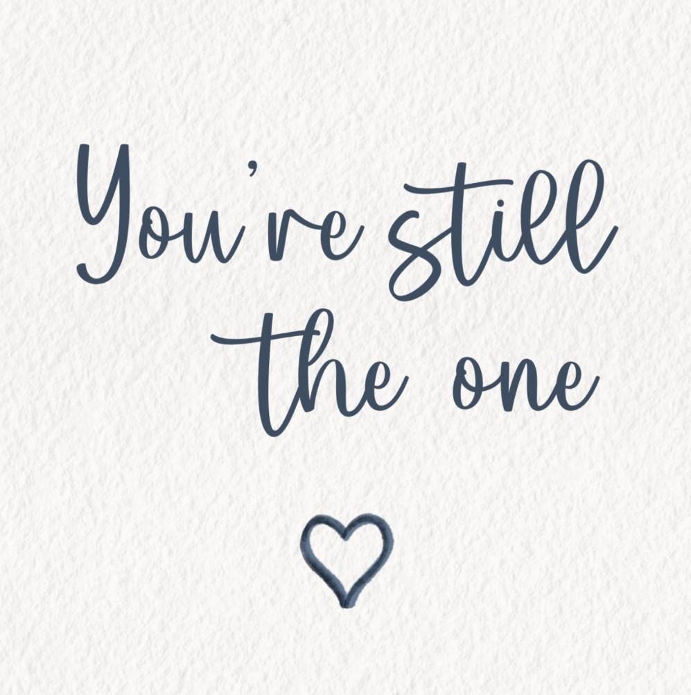You're still the one card