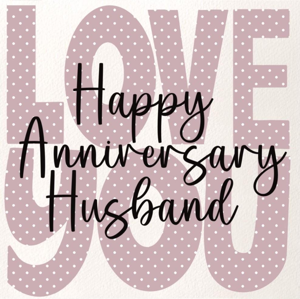 Love you husband anniversary card