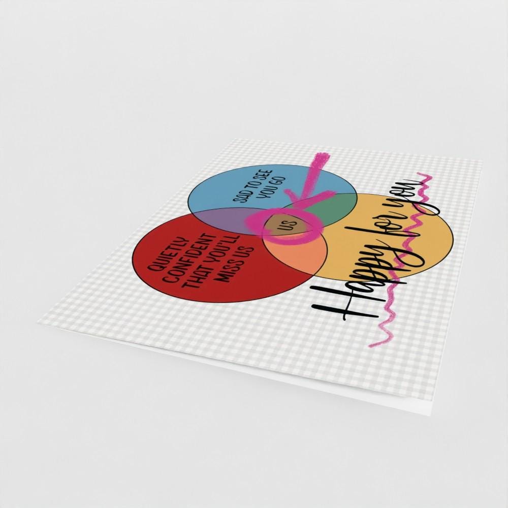 Leaving venn diagram large A4 card