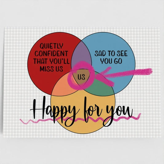 Leaving venn diagram large A4 card