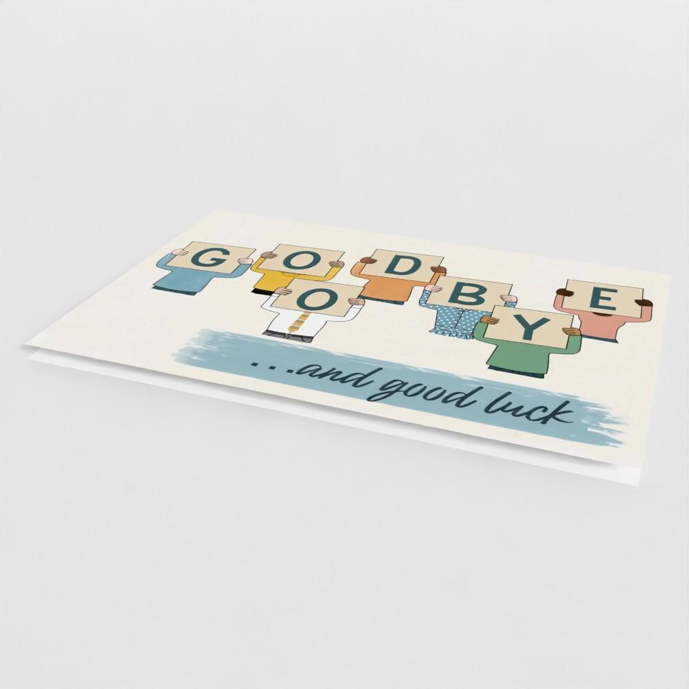 Goodbye from us (large A4 card)