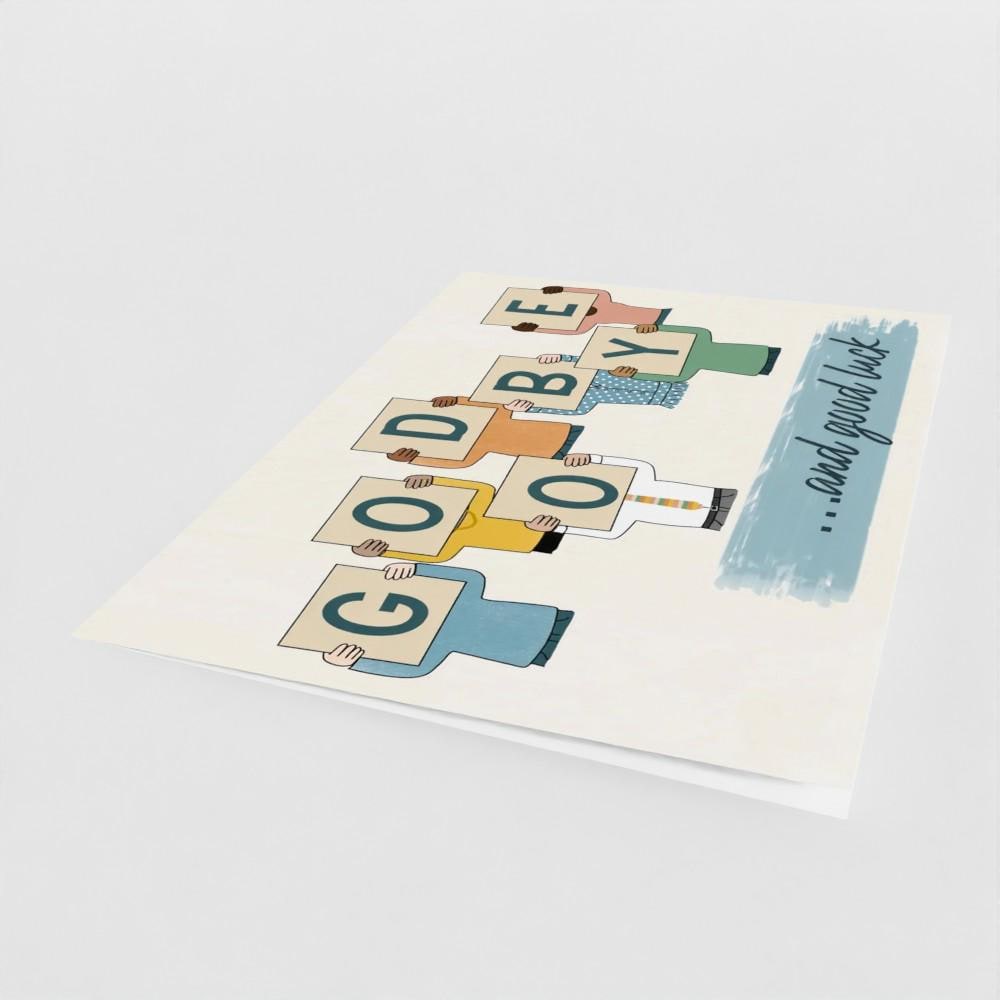 Goodbye from us (large A4 card)