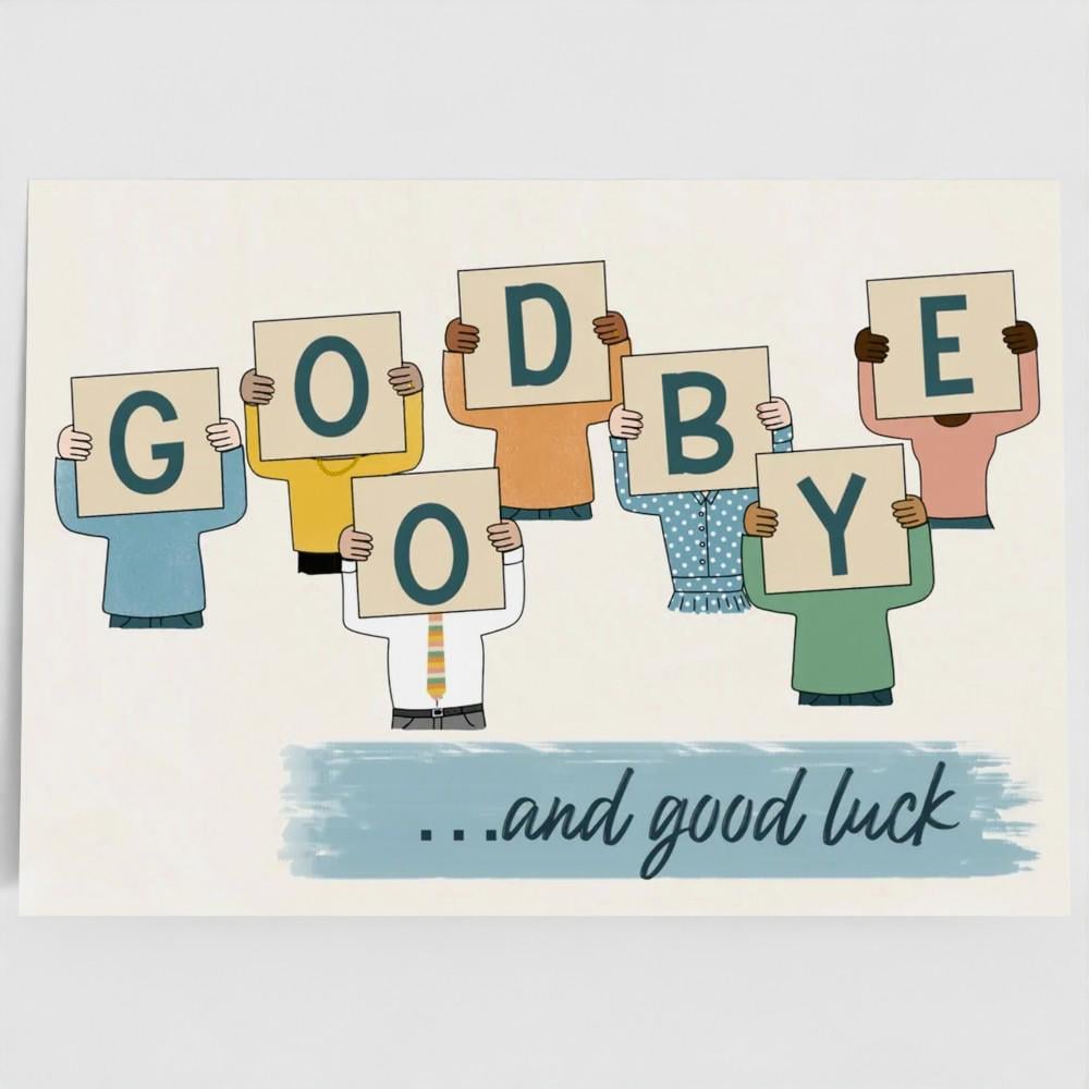 Goodbye from us (large A4 card)