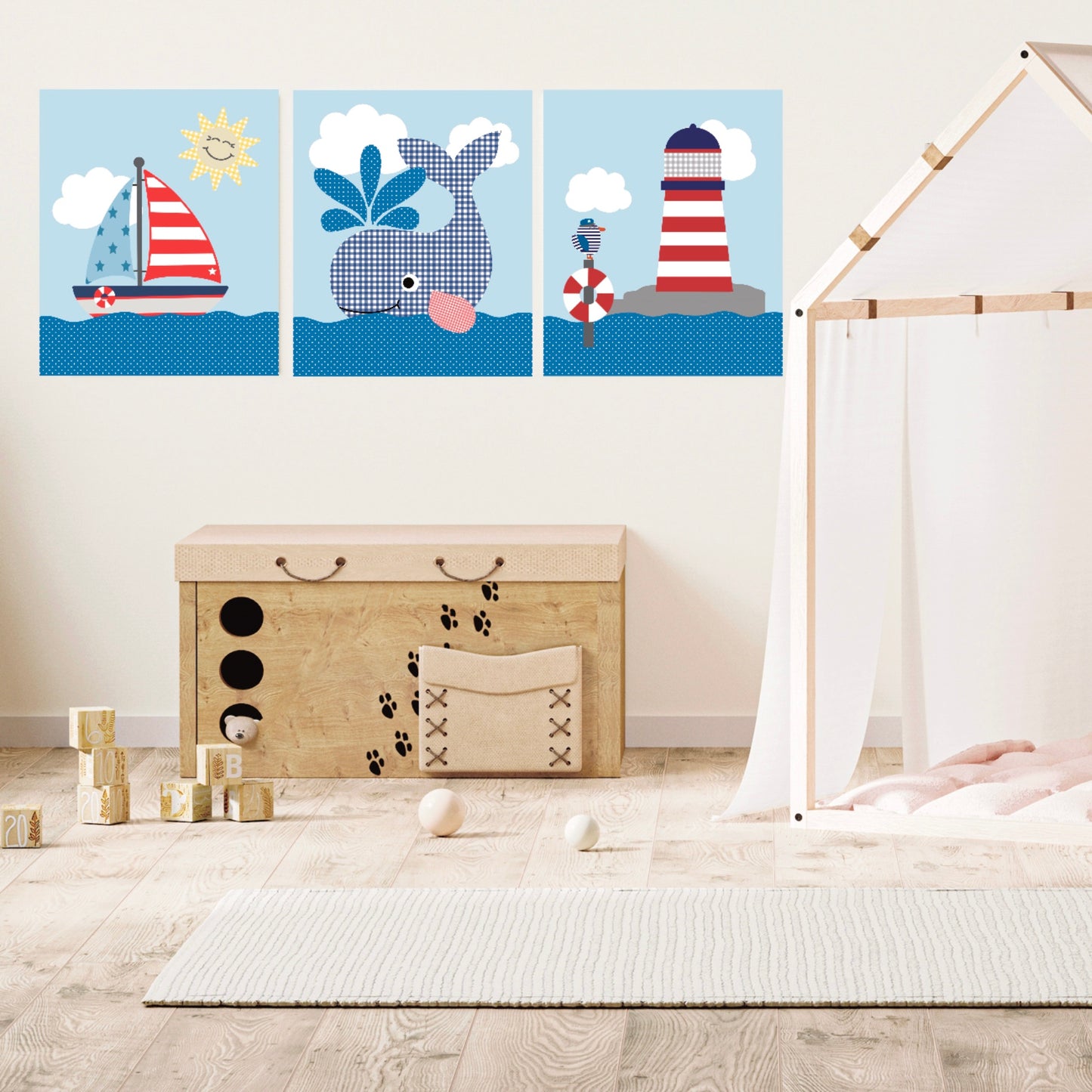 Childrens nautical series #3 friendly whale