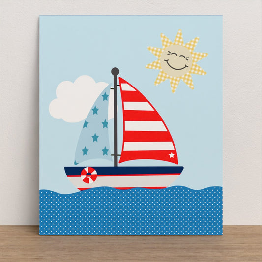 Childrens nautical series #1 sailing boat